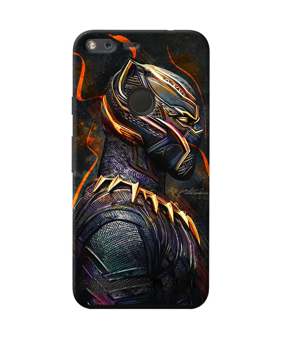 Black Panther Side Face Google Pixel Xl Back Cover