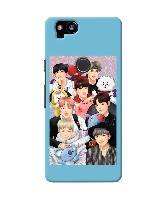 BTS with animals Google Pixel 2 Back Cover