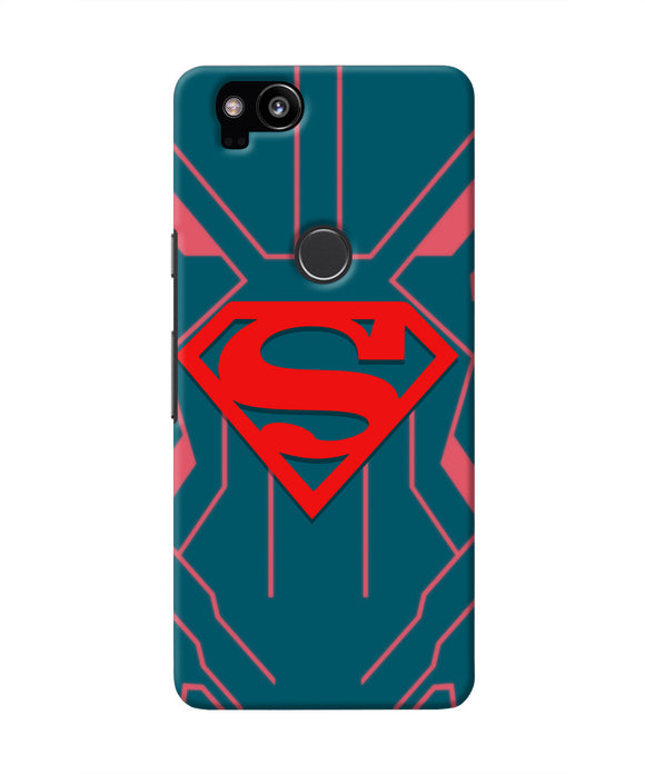 Superman Techno Google Pixel 2 Real 4D Back Cover