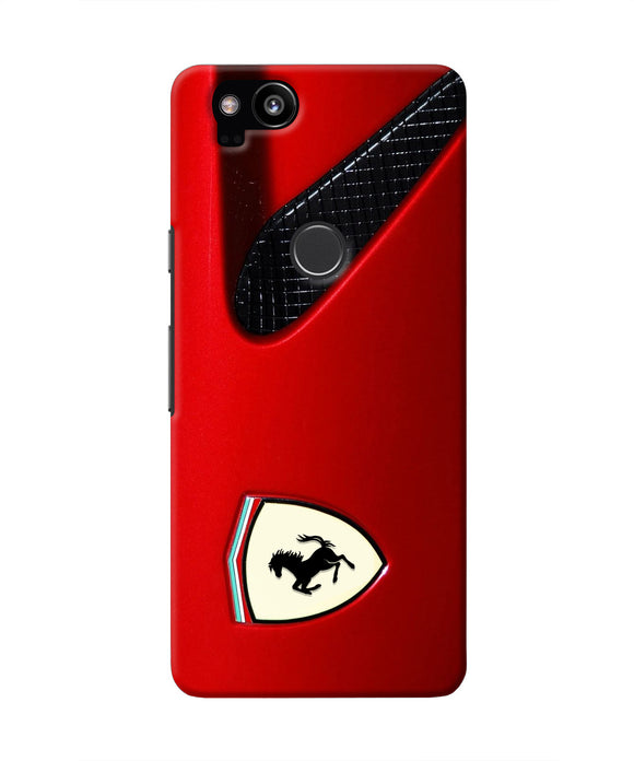 Ferrari Hood Google Pixel 2 Real 4D Back Cover
