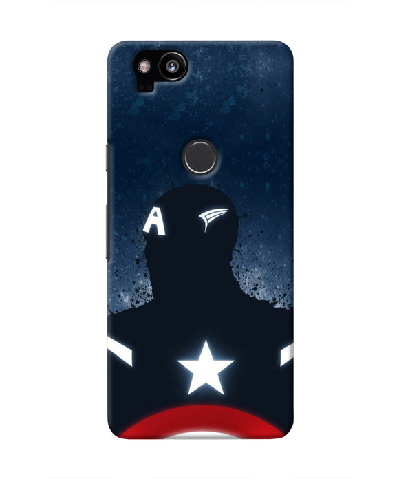 Captain america Shield Google Pixel 2 Real 4D Back Cover