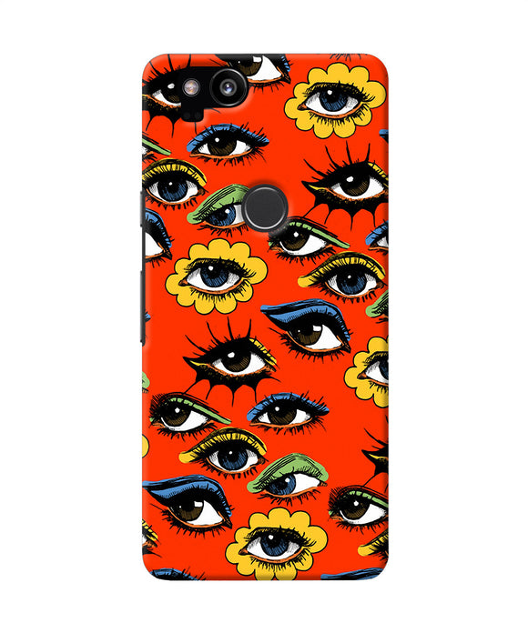 Abstract Eyes Pattern Google Pixel 2 Back Cover