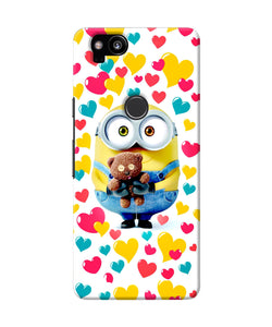 Minion Teddy Hearts Google Pixel 2 Back Cover