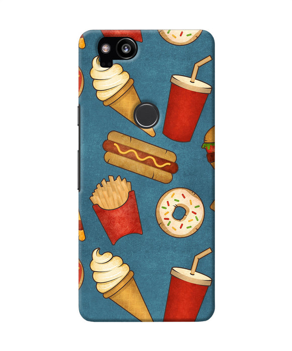 Abstract Food Print Google Pixel 2 Back Cover