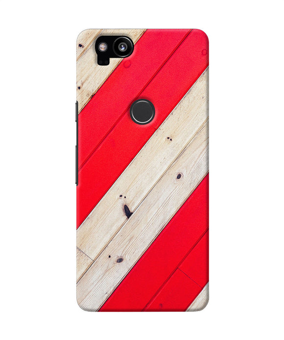 Abstract Red Brown Wooden Google Pixel 2 Back Cover
