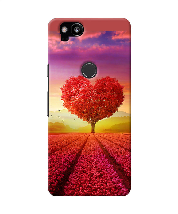 Natural Heart Tree Google Pixel 2 Back Cover