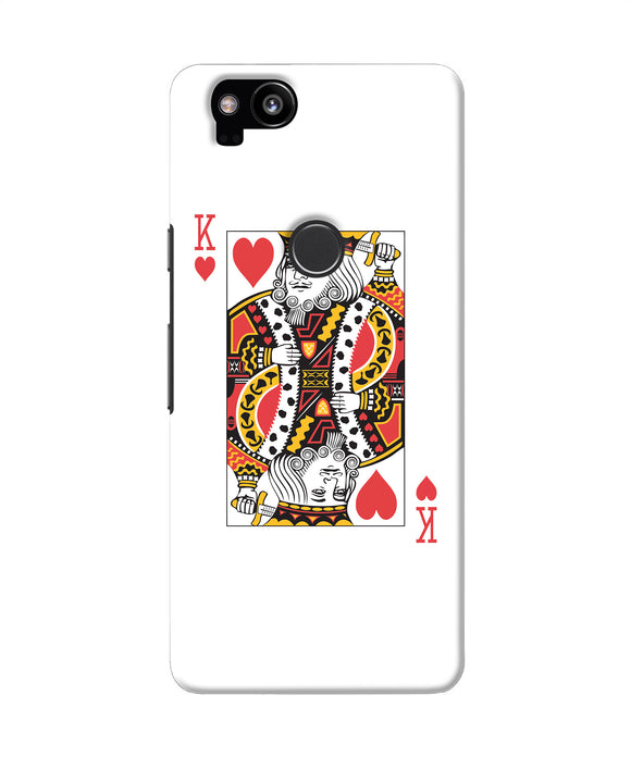 Heart King Card Google Pixel 2 Back Cover