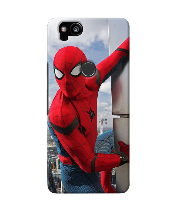 Spiderman On The Wall Google Pixel 2 Back Cover