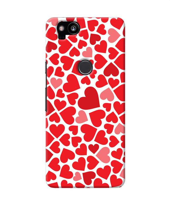 Red Heart Canvas Print Google Pixel 2 Back Cover
