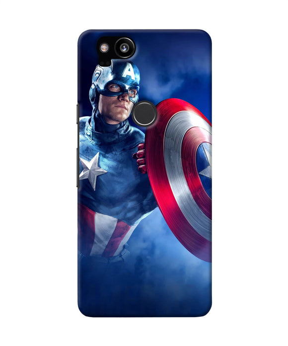 Captain America On Sky Google Pixel 2 Back Cover