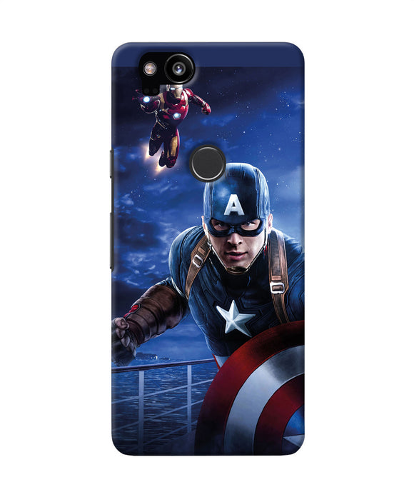 Captain With Ironman Google Pixel 2 Back Cover
