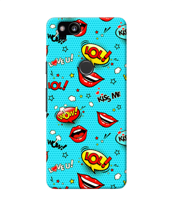 Lol Lips Print Google Pixel 2 Back Cover