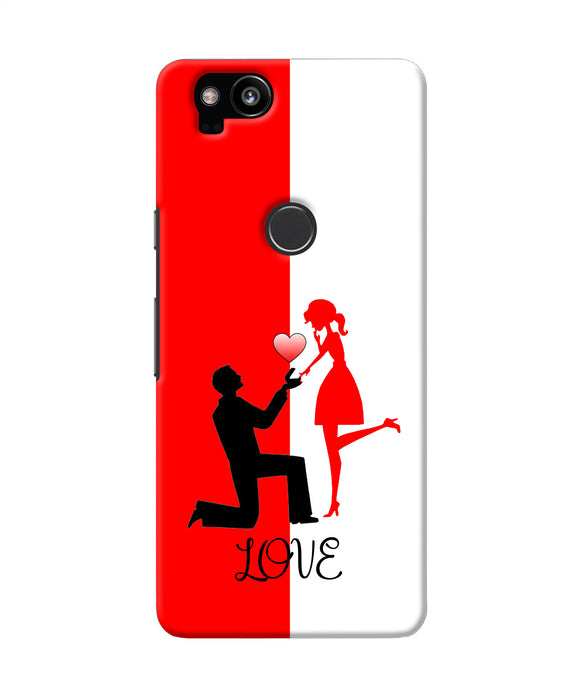 Love Propose Red And White Google Pixel 2 Back Cover