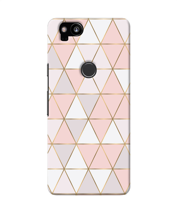 Abstract Pink Triangle Pattern Google Pixel 2 Back Cover