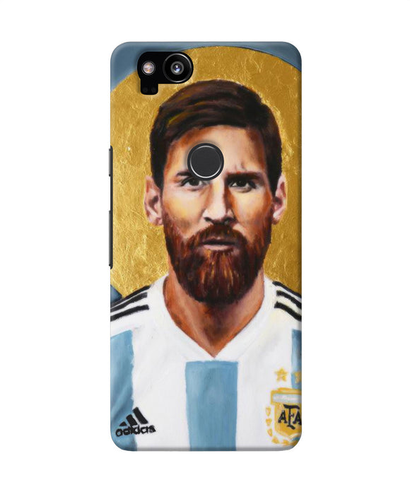 Messi Face Google Pixel 2 Back Cover
