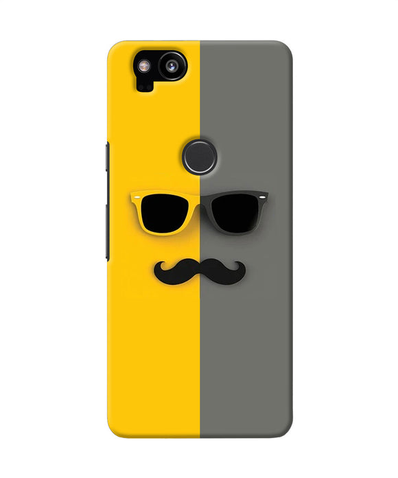 Mustache Glass Google Pixel 2 Back Cover