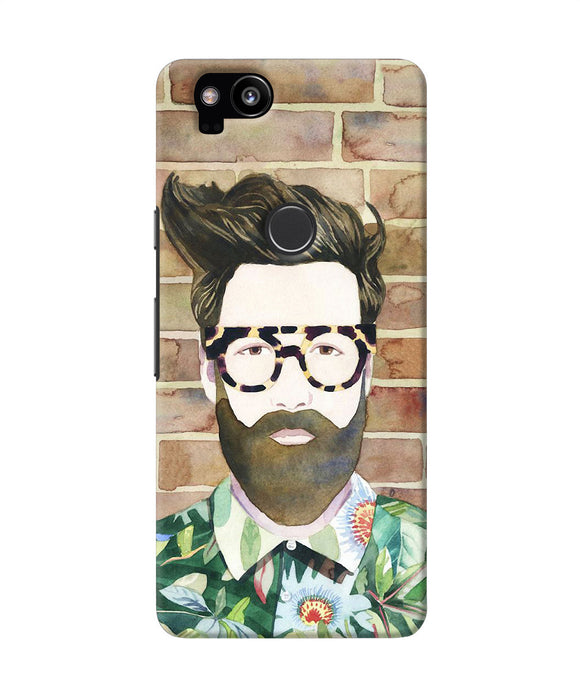 Beard Man With Glass Google Pixel 2 Back Cover