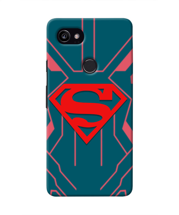 Superman Techno Google Pixel 2 XL Real 4D Back Cover
