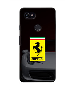 White Ferrari Google Pixel 2 XL Real 4D Back Cover