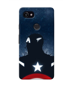 Captain america Shield Google Pixel 2 XL Real 4D Back Cover