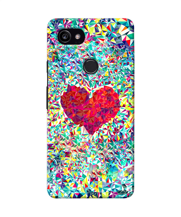 Red Heart Print Google Pixel 2 Xl Back Cover