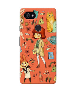 Canvas Little Girl Print Google Pixel 2 Xl Back Cover