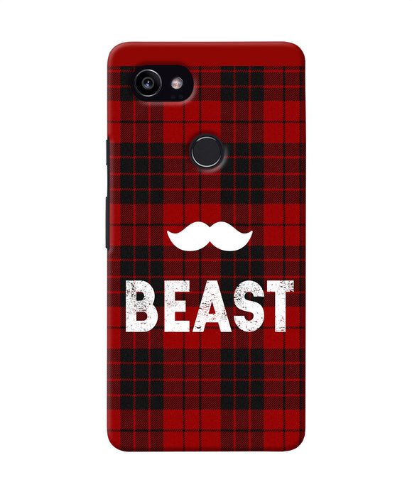 Beast Red Square Google Pixel 2 Xl Back Cover