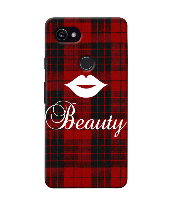 Beauty Red Square Google Pixel 2 Xl Back Cover