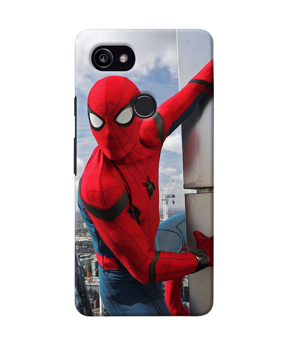 Spiderman On The Wall Google Pixel 2 Xl Back Cover