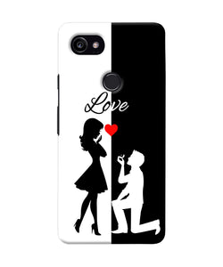 Love Propose Black And White Google Pixel 2 Xl Back Cover