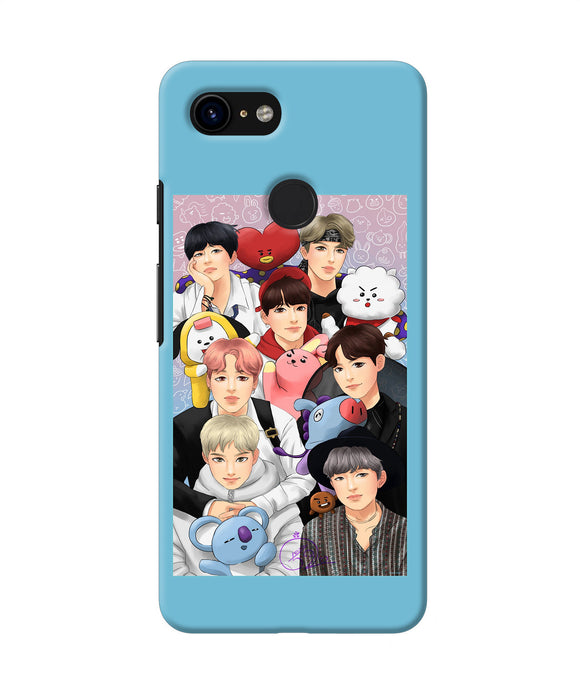 BTS with animals Google Pixel 3 Back Cover