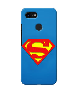 Superman Blue Google Pixel 3 Real 4D Back Cover