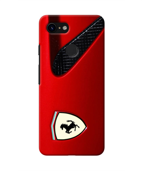 Ferrari Hood Google Pixel 3 Real 4D Back Cover