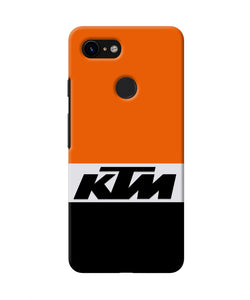 KTM Colorblock Google Pixel 3 Real 4D Back Cover