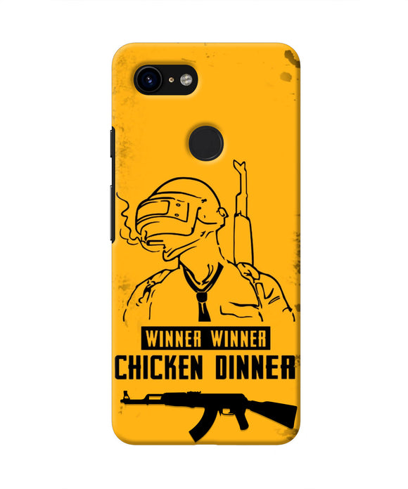 PUBG Chicken Dinner Google Pixel 3 Real 4D Back Cover
