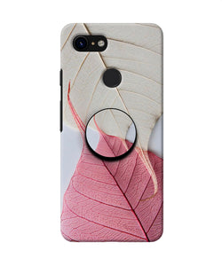 White Pink Leaf Google Pixel 3 Pop Case