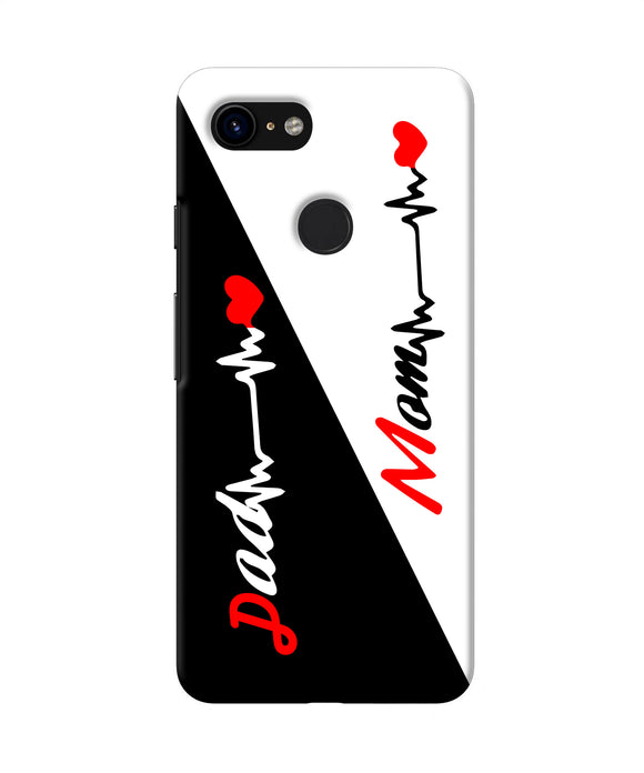 Mom Dad Heart Line Google Pixel 3 Back Cover