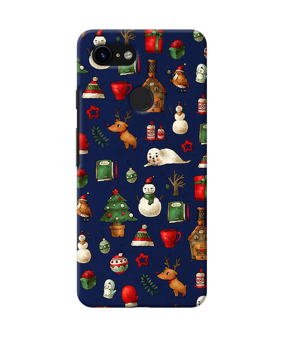 Canvas Christmas Print Google Pixel 3 Back Cover