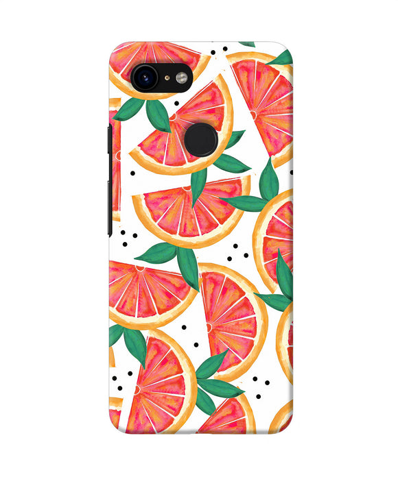 Abstract Orange Print Google Pixel 3 Back Cover