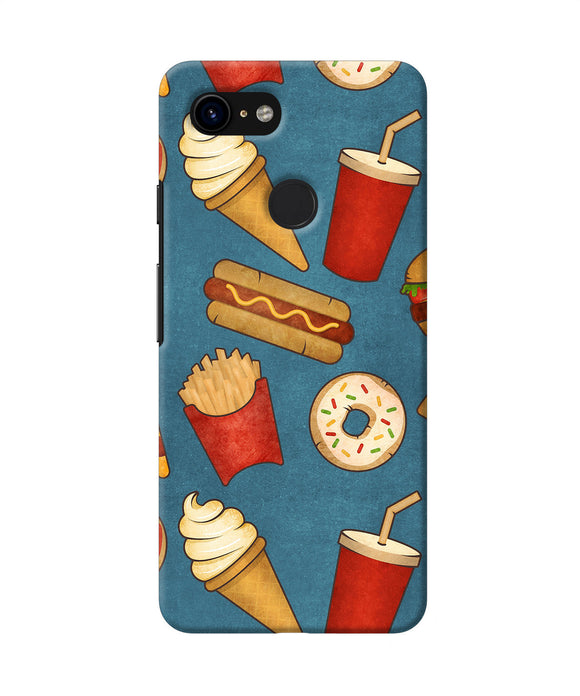 Abstract Food Print Google Pixel 3 Back Cover