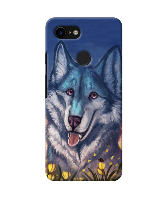 Cute Wolf Google Pixel 3 Back Cover