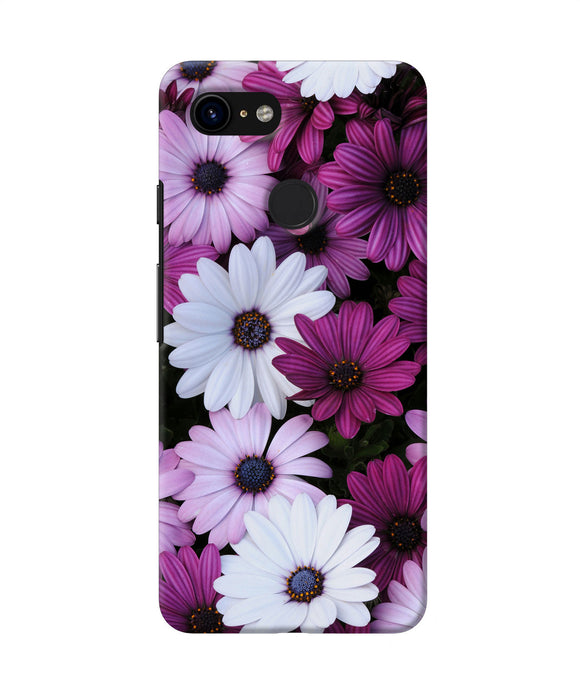 White Violet Flowers Google Pixel 3 Back Cover