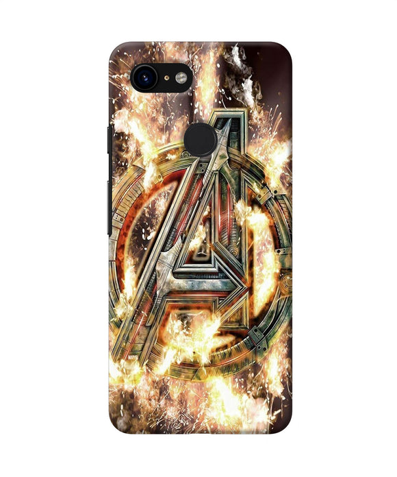 Avengers Burning Logo Google Pixel 3 Back Cover