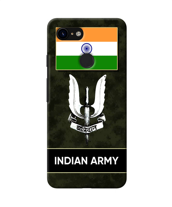 Indian Flag Balidan Logo Google Pixel 3 Back Cover