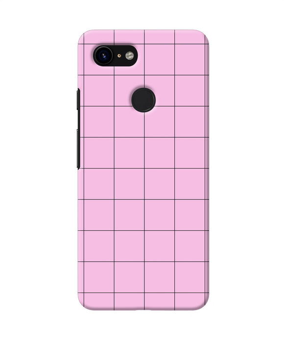 Pink Square Print Google Pixel 3 Back Cover