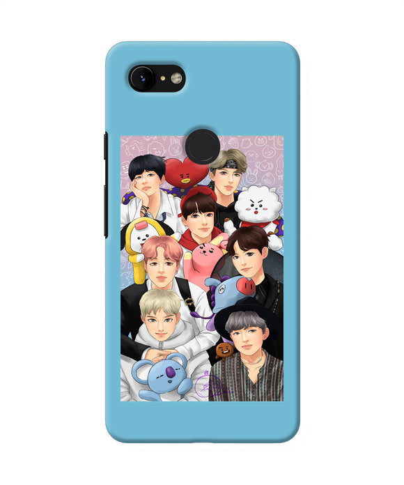 BTS with animals Google Pixel 3 XL Back Cover