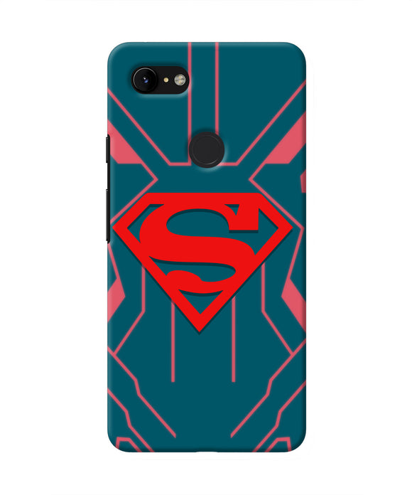 Superman Techno Google Pixel 3 XL Real 4D Back Cover