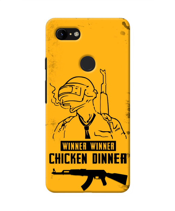 PUBG Chicken Dinner Google Pixel 3 XL Real 4D Back Cover