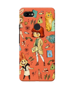 Canvas Little Girl Print Google Pixel 3 Xl Back Cover