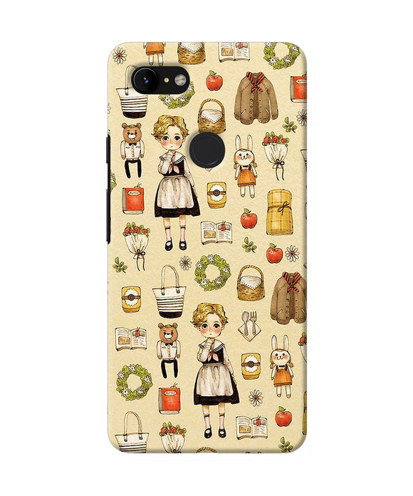 Canvas Girl Print Google Pixel 3 Xl Back Cover